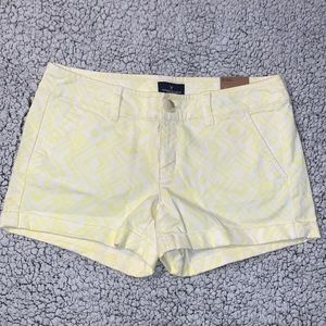 Yellow Patterned Shorts | A.E.O